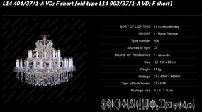 Candelabru 37 de brate Maria Theresa cristal Bohemia L14 404/37/1-A VD, F short
