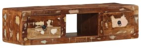 vidaXL Dulap TV montat pe perete 100x32x25 cm, lemn masiv reciclat