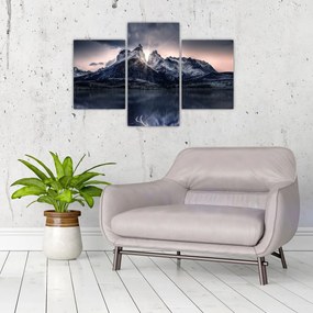 Tablou lacul cu munte (90x60 cm)