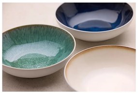 Bol alb/verde din gresie 900 ml Gastro White/Green – Bitz