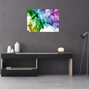 Tablou pe sticlă - fum colorat (70x50 cm)