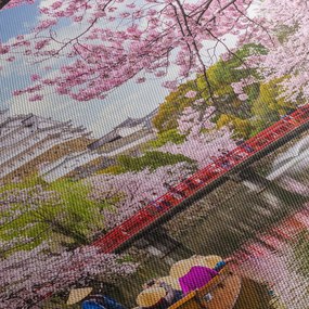 Tablou cu cireș japonez (120x50 cm)
