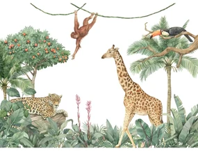XXL Jungle White 360 x 254 cm , 4 părți