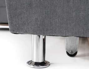 Colţar extensibil, material textil gri, model dreapta, SANTIAGO