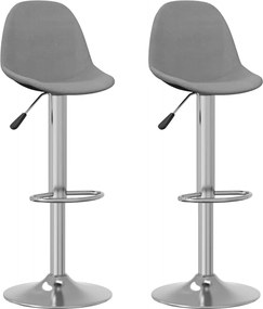 vidaXL Scaune de bar, 2 buc., gri închis, material textil