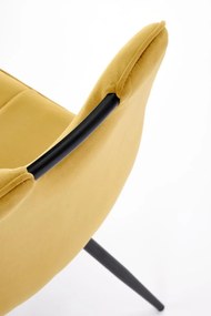 Scaun K521 velvet mustariu