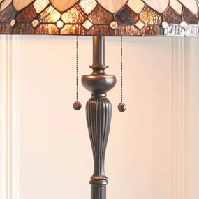 Endon 63972 - Lampă de podea Tiffany BROOKLYN, 2xE27/60W/230V, Ø 50 cm