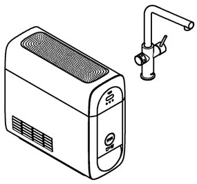 GROHE 31454001 - Baterie pentru chiuvetă BLUE HOME, pipă în formă de L, crom lucios