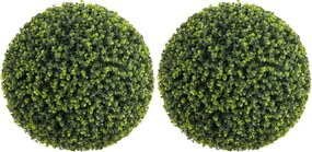 HOMCOM Bile artificiale de eucalipt de 52 cm, set de 2, plante decorative rezistente la UV cu 1086 frunze pentru interior și exterior | Aosom Romania