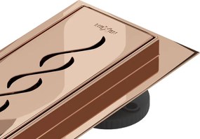 Mexen Flat 360° M18 canal de scurgere liniară rotativă 60 cm, aur roz - 1623060-40