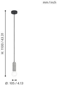Eglo 39831 - Lustră pe cablu GIACONECCHIA 1xE27/40W/230V