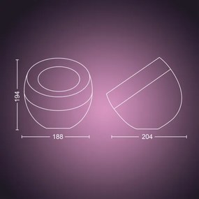 Philips Hue IRIS LED 8,2W 230V lampă de birou RGB cu dimmer negru