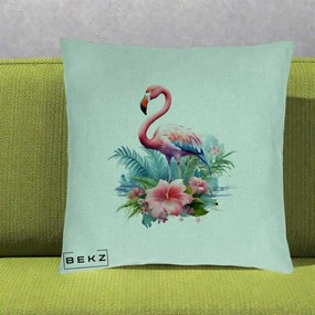 Perna Decorativa Raton in Halat Roz, 40x40 cm, Verde Menta, Husa Detasabila, Perna Inclusa, BEKZ®