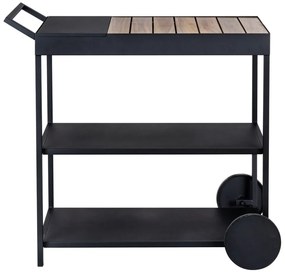 Măsuță de servire cu roți cu blat din lemn de acacia 40x80 cm Miro – Wenko