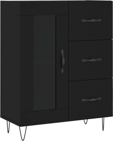 vidaXL Servantă, negru, 69,5x34x90 cm, lemn compozit