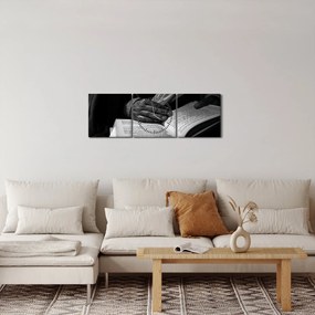 Tablou - Carte (cu ceas) (90x30 cm)