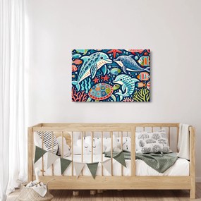 Tablou – Animale acvatice desenate (90x60 cm)