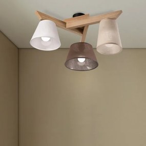 Lustră aplicată Brilagi ANTHONY 3xE14/40W/230V stejar