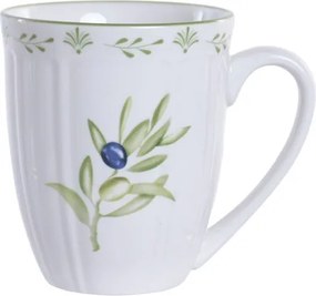 Cană stil Mediterraneean verde , din portelan , "Oliv"
