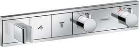 Baterie dus incastrata Hansgrohe RainSelect termostatata crom cu 2 functii cu porter