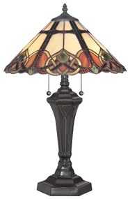 Elstead QZ-CAMBRIDGE-TL - Lampă de masă Tiffany BELLE 2xE27/75W/230V