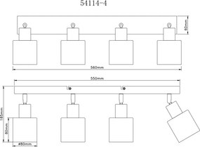 Plafoniera stil minimalist TRENT 4L