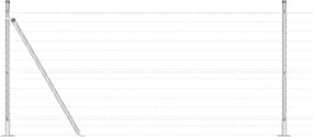 vidaXL Gard cu Stâlp Argintiu 1 x 25 m Oțel