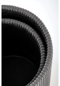 SET 2x taburet MONTY d. 36/66 cm gri/auriu