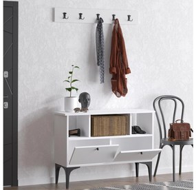 Pantofar Eny (Alb + Negru). 1088199