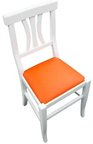 SCAUN LEMN TAPITAT - PORTOCALIU