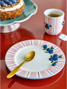 Farfurii roz/crem 4 buc. pentru desert din gresie ø 20,5 cm Carry – Bloomingville