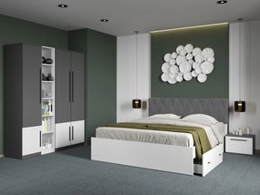 Set mobila dormitor 4 piese Gri/Alb Shape C04