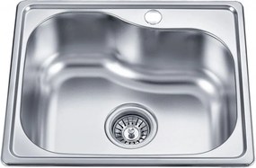 Chiuveta inox Inter Ceramic cu o cuva fara picurator finisaj inox satinat 47.5x40 cm
