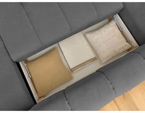 Colțar gri închis extensibil/cu spațiu de depozitare (cu colț pe partea stângă/în formă de "U") Fuji – Bobochic Paris