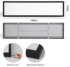 Brilagi - Aplica LED pentru baie FRAME LED/50W/230V 3000/4000/6000K IP44 negru