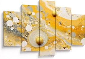 Tablou - fundal abstract cu decor de aur (150x105 cm)