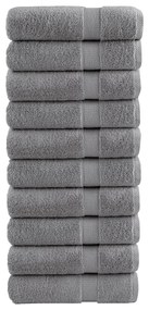 vidaXL Prosoape de mâini premium SOLUND 10 buc gri 50x100cm 600gsm