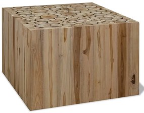 244555 vidaXL Măsuță de cafea, lemn de tec natural, 50 x 50 x 35 cm