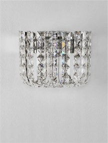 Aplica de perete LED crom, cristale sticla CELYSIA
