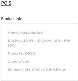 Veioza LED design decorativ POIS alba, NVL-9050171