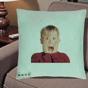 Perna Decorativa Kevin Singur Acasa, 40x40 cm, Verde Menta, Husa Detasabila, Perna Inclusa, BEKZ®