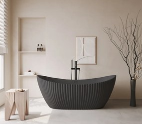 Cada acril freestanding Celeste Noir, Negru mat, 170 cm, 5049