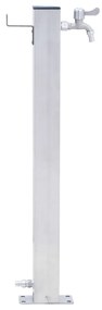 Coloana de apa de gradina, 40 cm, otel inoxidabil, patrat