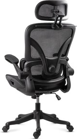 Scaun de birou ergonomic din mesh cu brațe rabatabile OFF 440 negru