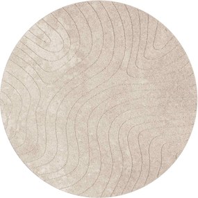 vidaXL Covoare de zonă Rotund PALMERAS Bej Ø 160 CM Poliester