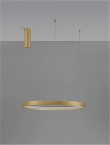 Lustra LED suspendata design modern circular PERRINE D-60cm aurie