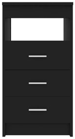 Dulap cu sertare, negru, 40x50x76 cm, lemn compozit 1, Negru, 1