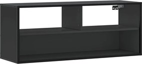 vidaXL Dulap TV, negru, 100x31x39,5 cm, lemn prelucrat și metal