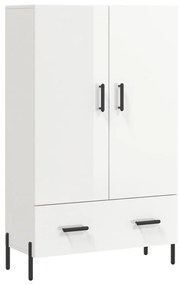 vidaXL Dulap înalt, alb extralucios, 69,5x31x115 cm, lemn prelucrat