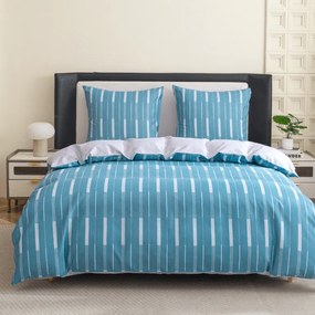 Lenjerie de pat microflanel STRIPELLE albastru Dimensiune lenjerie de pat: 70 x 90 cm | 140 x 220 cm